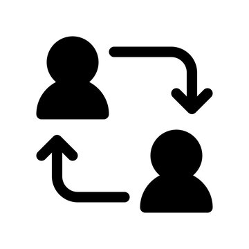 Editable Employee Turnover, Account Switch Vector Icon. Part Of A Big Icon Set Family. Perfect For Web And App Interfaces, Presentations, Infographics, Etc