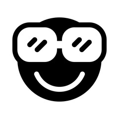 Editable cool glasses, proud, cool face vector icon. Part of a big icon set family. Perfect for web and app interfaces, presentations, infographics, etc