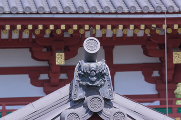 Onigawara to ward off evil, Uji City, Kyoto Prefecture.