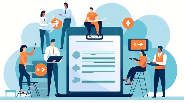 Professional services sector of the economy. Human resourses and employment idea. Recruitment and job management concept. AI Generative.