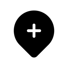 Obraz premium Editable add location vector icon. Map, location, navigation. Part of a big icon set family. Perfect for web and app interfaces, presentations, infographics, etc