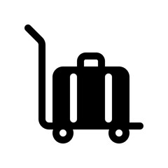 Editable baggage trolley, baggage cart vector icon. Part of a big icon set family. Perfect for web and app interfaces, presentations, infographics, etc