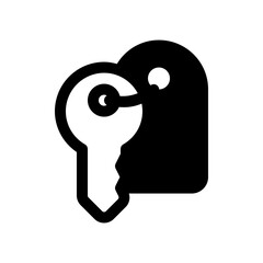 Editable room key vector icon. Part of a big icon set family. Perfect for web and app interfaces, presentations, infographics, etc