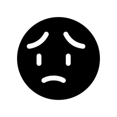 Editable worry, sad face expression emoticon vector icon. Part of a big icon set family. Part of a big icon set family. Perfect for web and app interfaces, presentations, infographics, etc