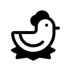 Editable hen, chicken vector icon. Animal, farm, livestock. Part of a big icon set family. Perfect for web and app interfaces, presentations, infographics, etc