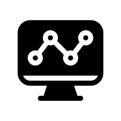 Editable dashboard, computer, chart vector icon. SEO, marketing, business. Part of a big icon set family. Perfect for web and app interfaces, presentations, infographics, etc