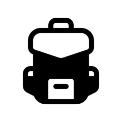 Editable backpack, bag, rucksack vector icon. . School, travel, hiking, backpacking. Part of a big icon set family. Perfect for web and app interfaces, presentations, infographics, etc