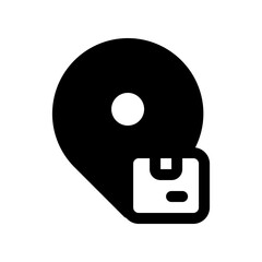 Editable track package, location tracking vector icon. Shipping, delivery, e-commerce, logistics. Part of a big icon set family. Perfect for web and app interfaces, presentations, infographics, etc