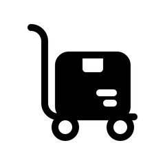 Editable package trolley vector icon. Shipping, delivery, e-commerce, transport, logistics. Part of a big icon set family. Perfect for web and app interfaces, presentations, infographics, etc