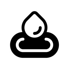 Editable water droplet, hot spring vector icon. Wellness, spa, relaxation. Part of a big icon set family. Perfect for web and app interfaces, presentations, infographics, etc