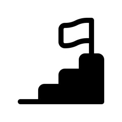 Editable career ladder, promotion, goal, success, climbing vector icon. Business, work, job, office. Part of a big icon set family. Perfect for web and app interfaces, presentations, infographics, etc