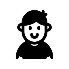 Editable person boy wearing t-shirt avatar vector icon. User, profile, identity, persona. Part of a big icon set family. Perfect for web and app interfaces, presentations, infographics, etc