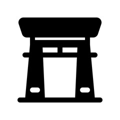Editable shrine, gate, vector icon. Landmark, monument, religious, cultural, building, architecture. Part of a big icon set family. Perfect for web and app interfaces, presentations, infographics, etc