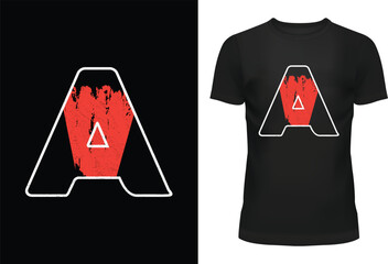 A Latter typography t-shirt design