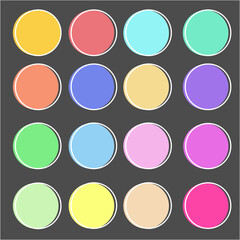 Aesthetic circles round with pastel color beauty for design