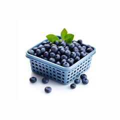 Blueberries in a bin