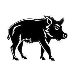 boar silhouette illustration 