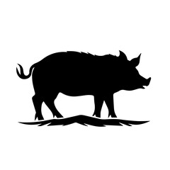 boar silhouette illustration 