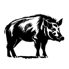 boar silhouette illustration 