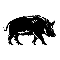 boar silhouette illustration 