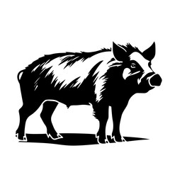 boar silhouette illustration 