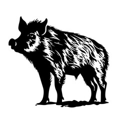 boar silhouette illustration 