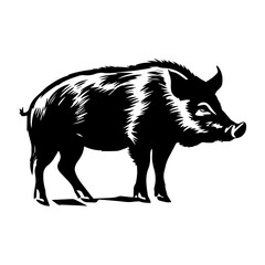 boar silhouette illustration 