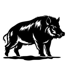 boar silhouette illustration 