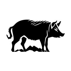 boar silhouette illustration 