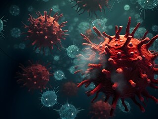 Fototapeta na wymiar Virus: Die unsichtbare Bedrohung, die Welt verändert
