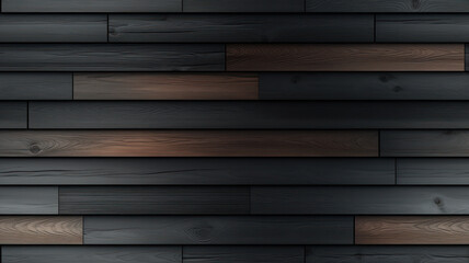 Modern Black Tan Planks Wall, AI generated