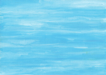 Fondo de cielo azul pintado en acuarela - obrazy, fototapety, plakaty