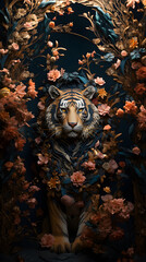 Generative AI, 12 zodiac is represent by using animals to be symbol including Rat, Ox, Tiger, Rabbit,  Dragon, Snake, Horse, Goat, Monkey, Rooster, Dog and pig. image style paper sculptures