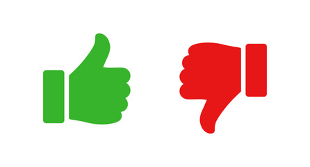 Thumb up and thumb down
