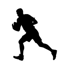 football player silhouette illustration 