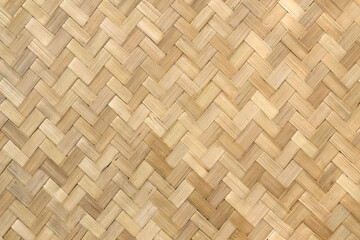 Woven bamboo wall Thai style pattern nature texture background