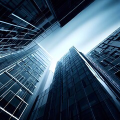 Fototapeta na wymiar corporate buildings in perspective