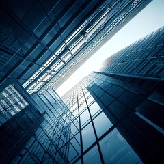 Fototapeta na wymiar corporate buildings in perspective