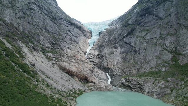 Briksdalsbre Glacier in the Jostedalsbreen National Park, Norway.