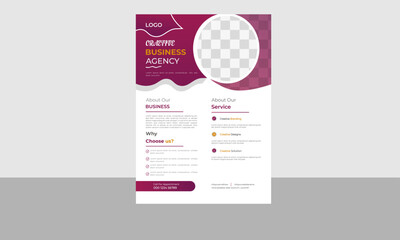 Modern stylish business flyer template. 