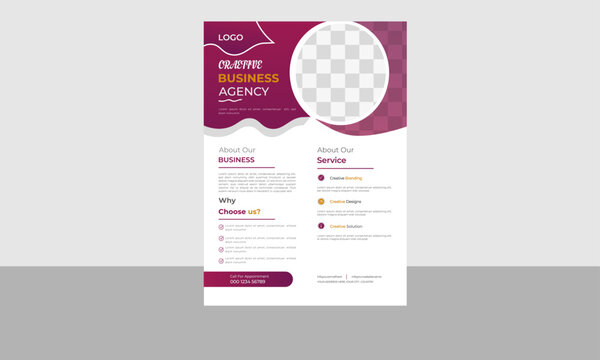 Modern stylish business flyer template. 