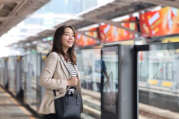 woman in the subway