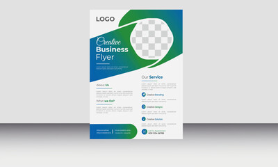 Modern business flyer design template.