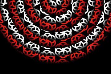 Simple colourful line flower art pattern background 