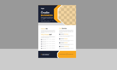 Modern stylish business flyer design template . 