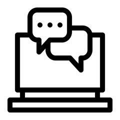 live chat line icon
