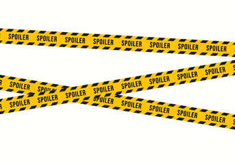 Spoiler tape. Isolated vector illustration on white background