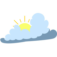 sun and cloud