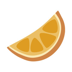 slice orange Cute Sticker Illustration Element