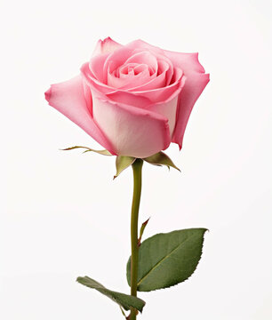 Pink rose isolated on white background,valentine's day.Rose Day Gift Ideas Concept.
Love And Valentine Day Concept.